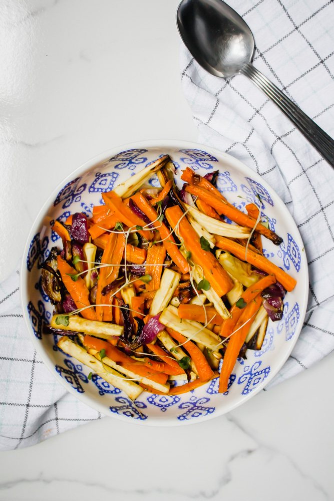Apple Cider Roasted Root Vegetables - Simply Wholefull