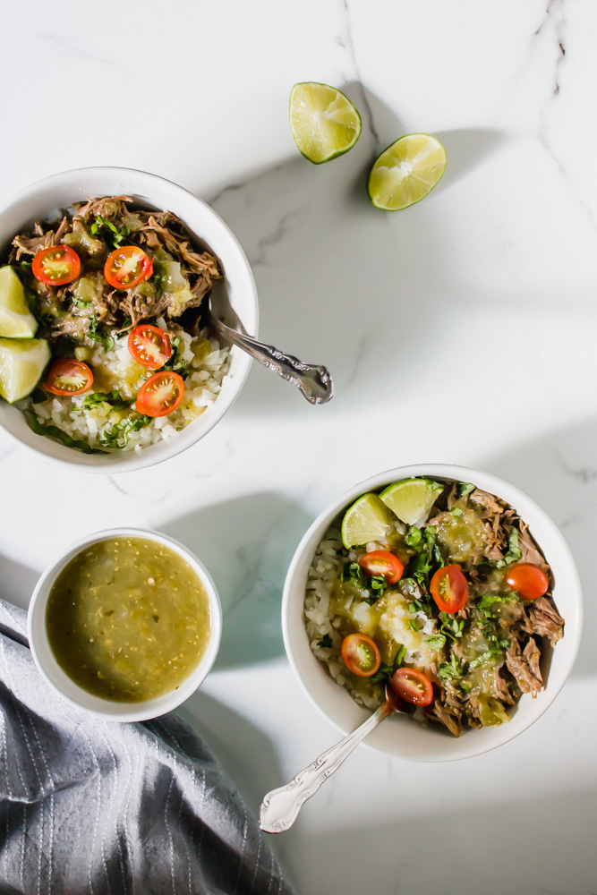 Crockpot Beef with Salsa Verde