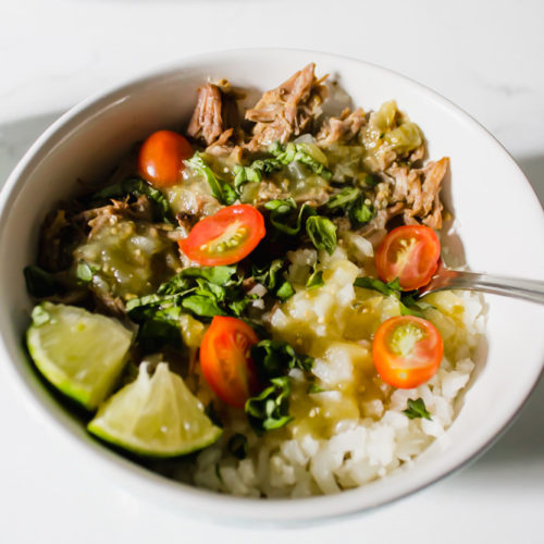 Crockpot Beef with Salsa Verde