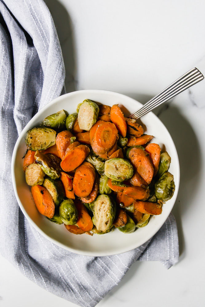 Cider Brussels Sprouts and Carrots - Simply Wholefull